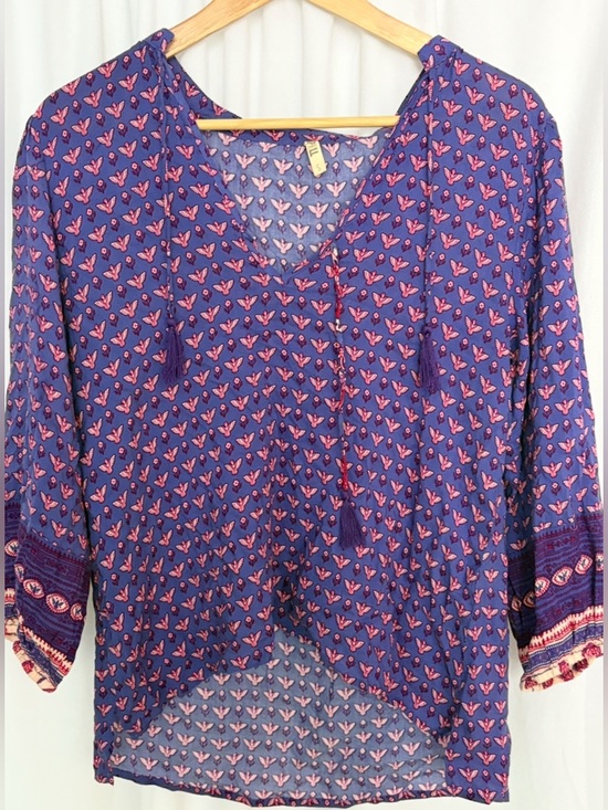 Revolve X Spell | Sunset Road Blouse In Royal | Size Small - Picture 4 of 9